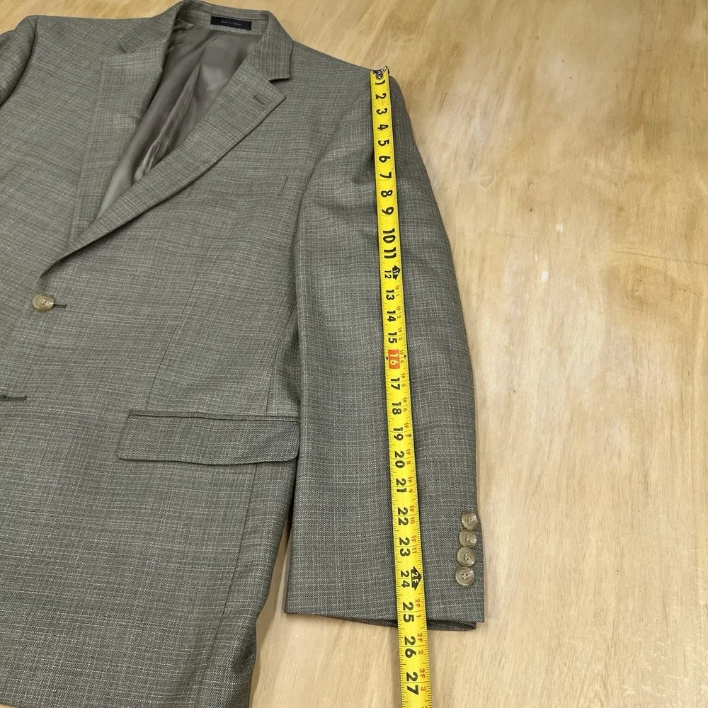 Lauren Ralph Lauren Silk Wool Blazer Jacket Sport Coat Mens 46R Olive/Khaki